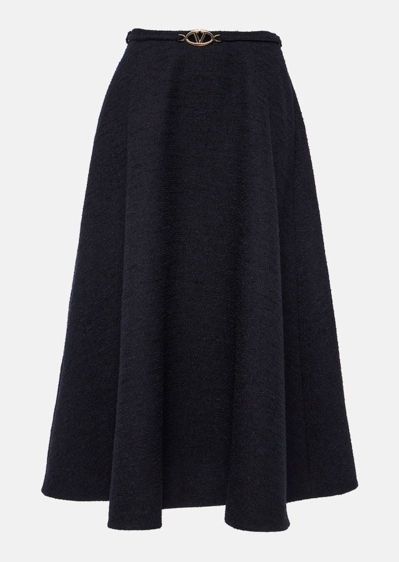 Valentino Tweed midi skirt