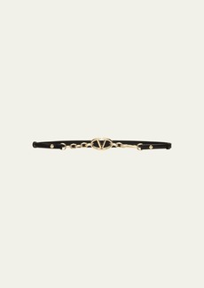 Valentino V-Logo Chain Leather Belt