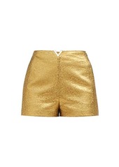 Valentino V-gold high-rise matelassé shorts