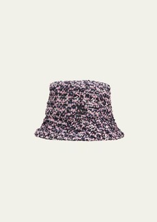 Valentino V-Logo Tweed Bucket Hat