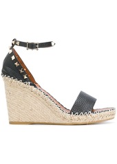 Valentino Double Rockstud 95mm wedge sandals