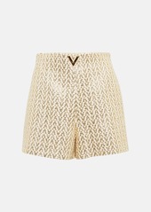 Valentino VGOLD jacquard cotton-blend shorts
