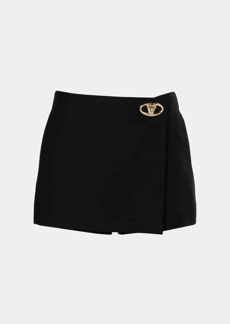 Valentino VLogo Bold Crepe Couture skort