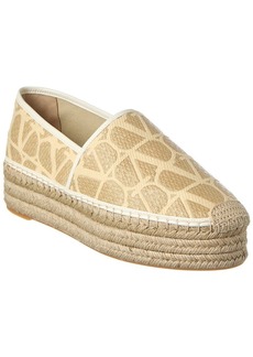 Valentino VLogo Canvas Platform Espadrille