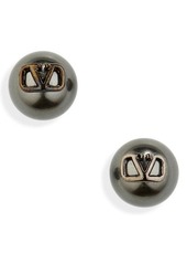 Valentino Garavani VLOGO Signature Imitation Pearl Stud Earrings