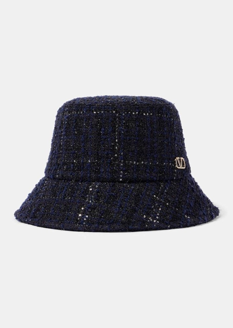 Valentino VLogo Signature tweed bucket hat