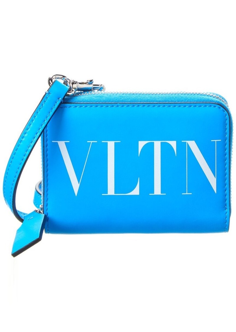 Valentino VLTN Leather Wallet On Strap