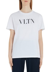Valentino VLTN Logo Tee in White/Black at Nordstrom