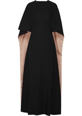 Valentino Woman Cape-effect Cutout Crepe Gown Black