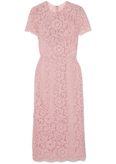 Valentino Garavani - Corded lace midi dress - Pink - IT 44