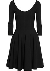Valentino Woman Flared Stretch-knit Dress Black