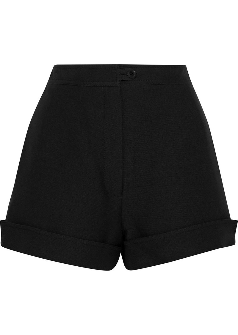 Valentino Garavani - Wool and silk-blend crepe shorts - Black - IT 38