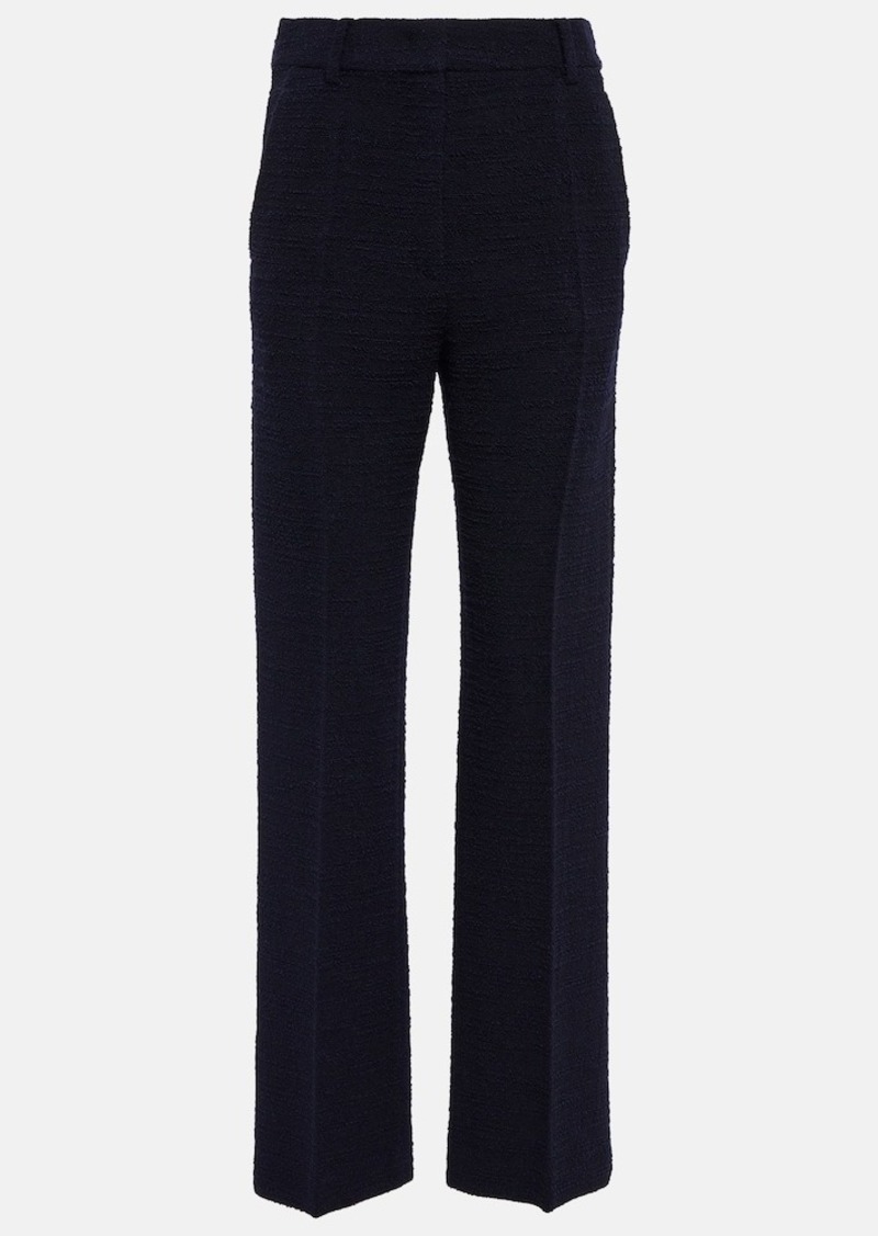 Valentino Wool-blend tweed straight pants