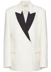 VALENTINO Wool double-breasted blazer jacket