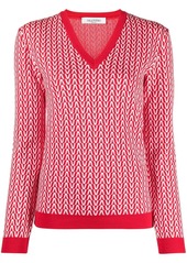 Valentino Vlogo intarsia-knit jumper