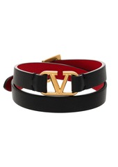 Valentino VLogo leather bracelet