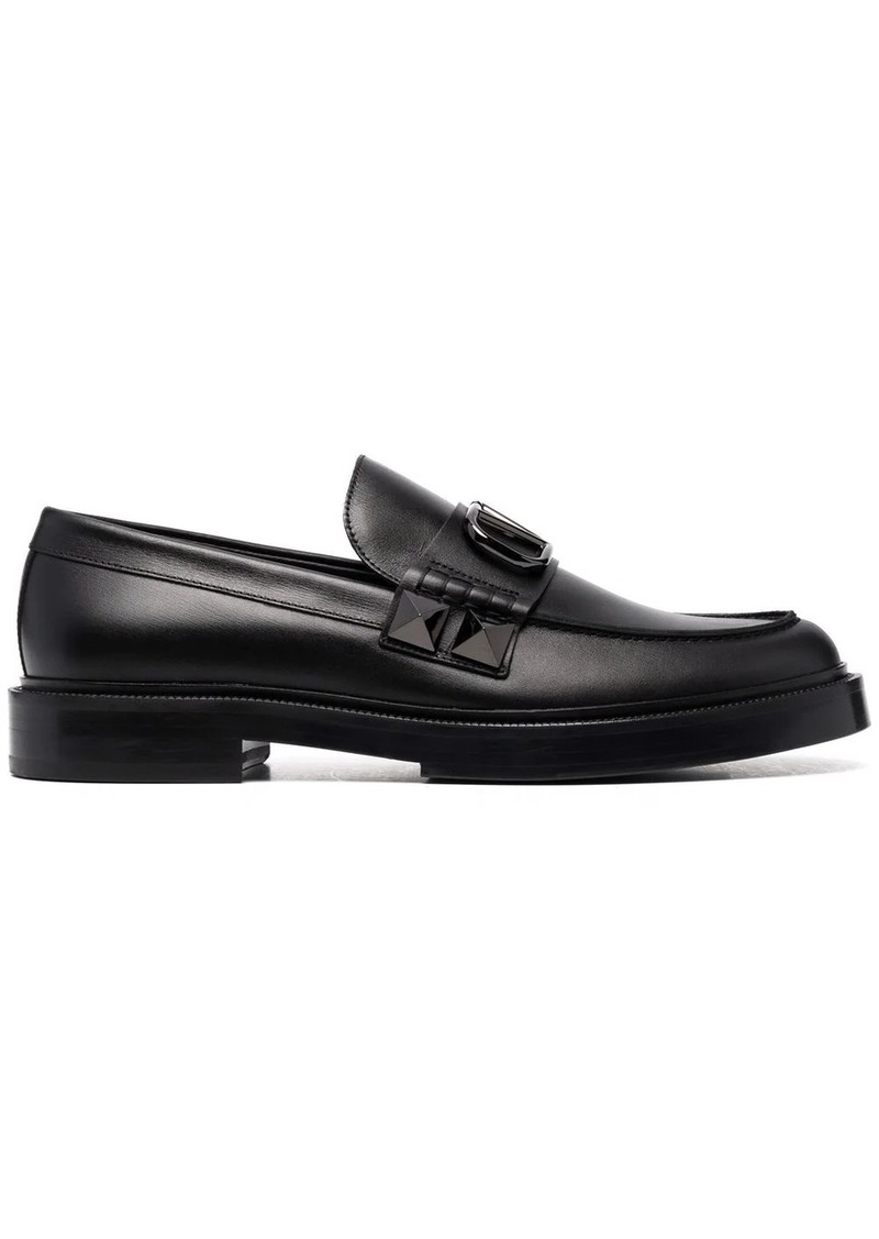 Valentino Stud Sign leather loafers