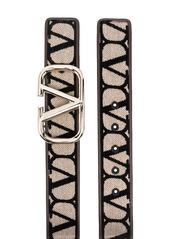 Valentino VLogo monogram-jacquard belt