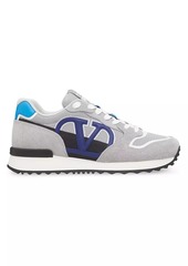 Valentino Vlogo Pace Low Top Sneakers In Split Leather