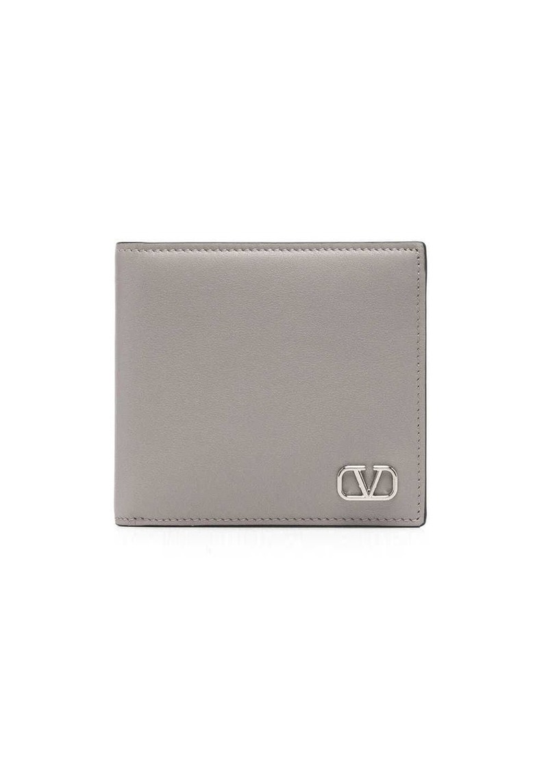 Valentino VLogo plaque bi-fold wallet