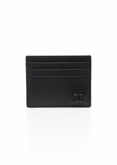 Valentino Vlogo Signature leather card holder