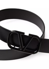 Valentino VLogo Signature Belt in Shiny Calfskin 30MM