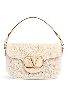 Valentino Vlogo Signature Crochet Shoulder Bag