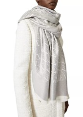 Valentino VLogo Signature Jacquard Shawl In Silk