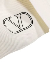 Valentino VLogo Signature ribbed-knit scarf