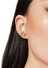 Valentino Vlogo Signature Stud Earrings In Metal And Swarovski® Crystals