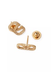 Valentino Vlogo Signature Stud Earrings In Metal And Swarovski® Crystals