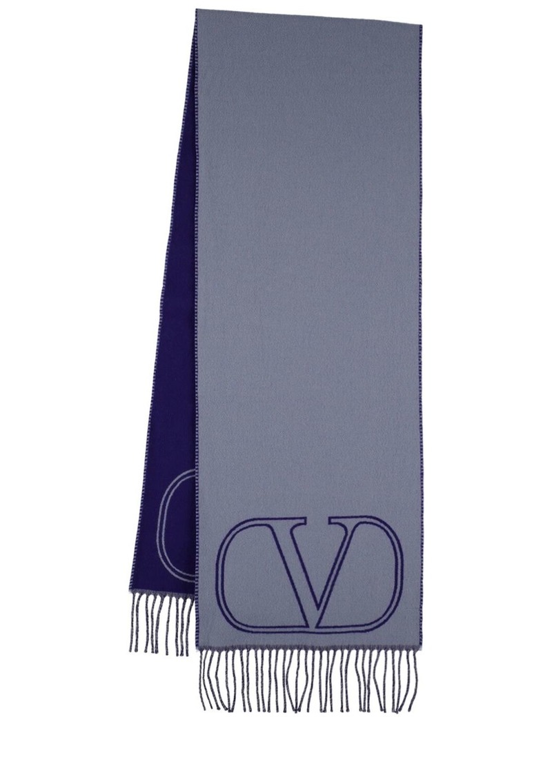 Valentino Vlogo Signature Wool Scarf