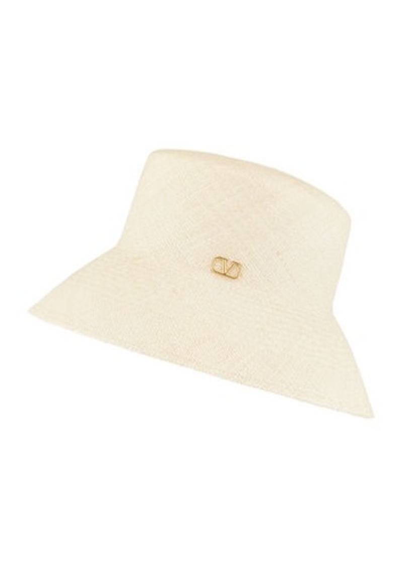 valentino straw bucket hat