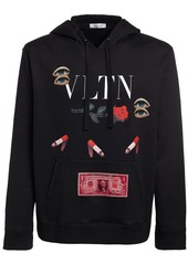Valentino Vltn Print Cotton Sweatshirt Hoodie