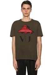 Valentino Vu Ufo Printed Cotton Jersey T-shirt