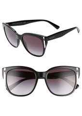 Valentino 54mm Sunglasses in Black Crystal Gradient at Nordstrom