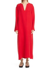 Women's Valentino Long Sleeve Silk Cady Couture Caftan Gown