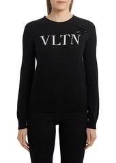 Women's Valentino Sequin Star Logo Sweater
