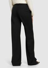 Valentino Wool & Mohair High Waist Wide Pants