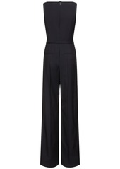 Valentino Wool & Mohair Sleeveless Jumpsuit