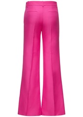 Valentino Wool & Silk Crepe Flared Pants