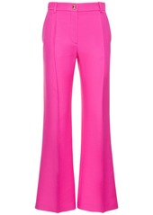 Valentino Wool & Silk Crepe Flared Pants