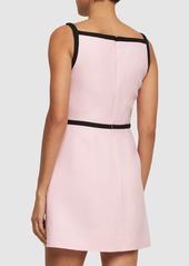 Valentino Wool & Silk Crepe Mini Dress W/bow