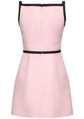 Valentino Wool & Silk Crepe Mini Dress W/bow