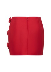 Valentino Wool & Silk Crepe Mini Skirt W/bows