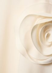 Valentino Wool & Silk Crepe Roses Midi Dress