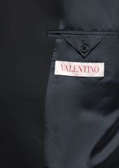 Valentino Wool Blazer W/scarf Panels