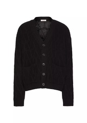 Valentino Wool Cardigan With Toile Iconography Pattern