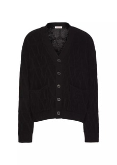 Valentino Wool Cardigan With Toile Iconography Pattern