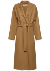 Valentino Wool Compact Belted Long Coat